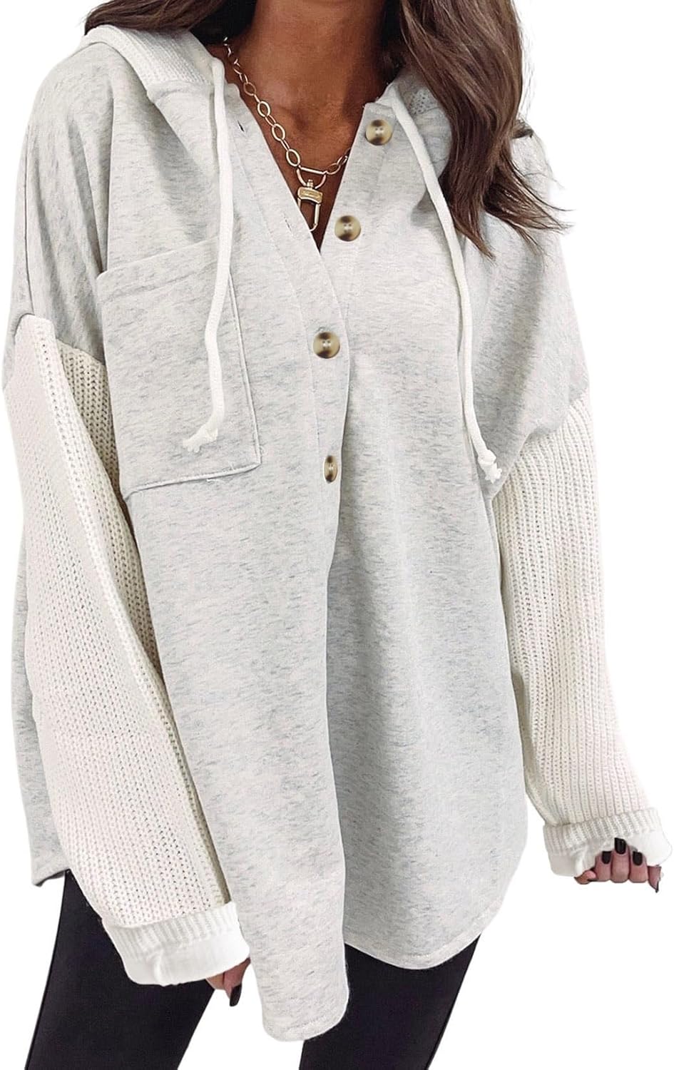 Oversized Hooded Sweatshirt for Women - Casual Loose Fit with Pocket | Stylish Comfort