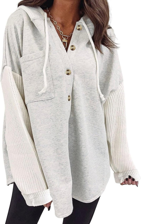 Oversized Hooded Sweatshirt for Women - Casual Loose Fit with Pocket | Stylish Comfort