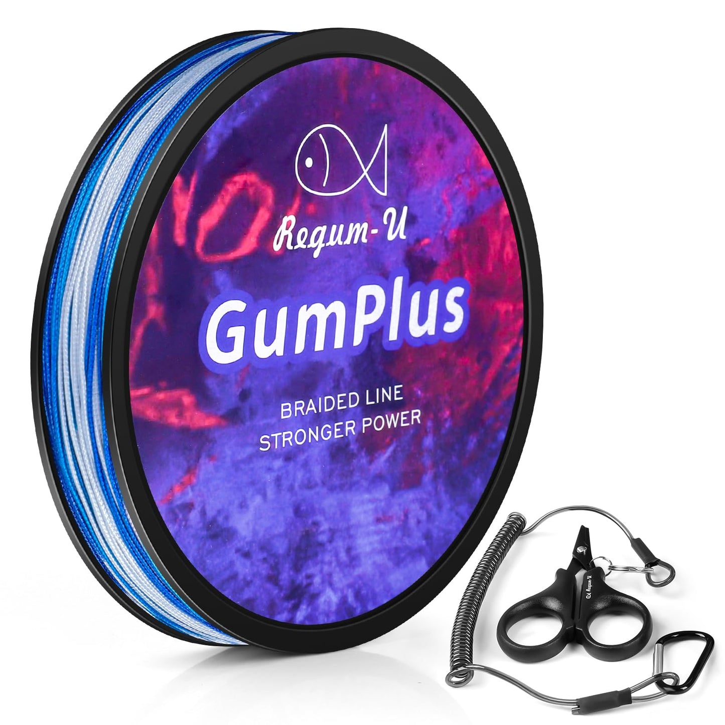 Regum-U GumMAX 150 Yards / 25 LB 8X Braided Fishing Line Abrasion Resistant Superline Zero Stretch & Smaller Diameter Confuse & Never Fade in Saltwater and Freshwater (Navy Blue, 25LB-150yards)