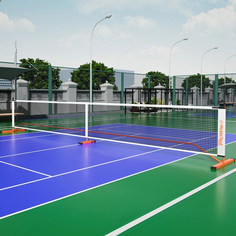 PICKLETECH 4.0 Slim Version 2in1 Portable Pickleball Nets Outdoor Game, 22ft 11ft Pickleball Net-USAPA Regulation Size-Half Court Pickle Ball Net System with Carrying Bag for Driveway