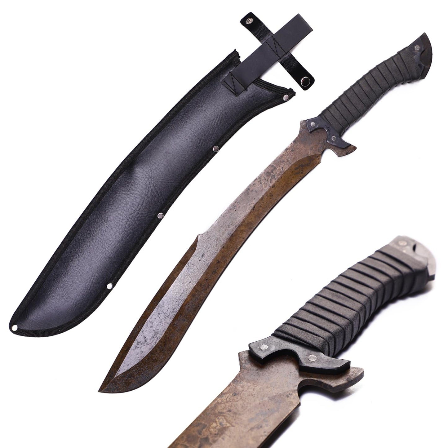 1060 High Carbon Steel Sword Handmade Machete with Full Tang Real Sharp Sword for Outdoor,Survival, Camping, Hiking, Hunting Fishing