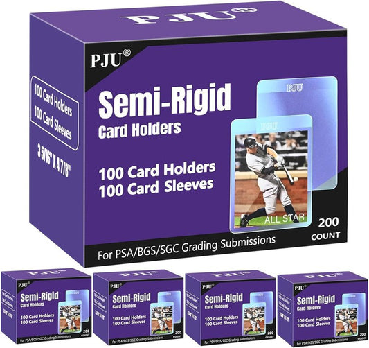 500ct Semi-Rigid Card Holders & Sleeves | Protect PSA, SGC, BGS Graded Cards