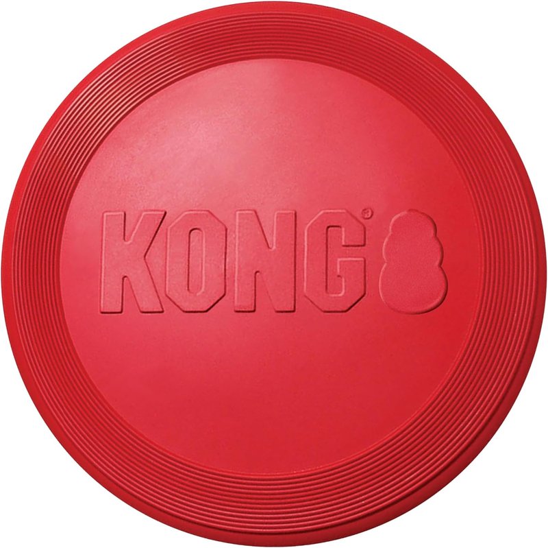 KONG Flyer Dog Toy - Durable Natural Rubber Flying Disc for Fetch | Ideal for Medium/Large Dogs