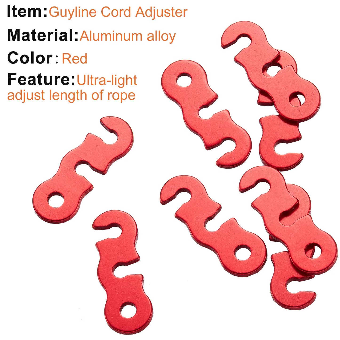 SATINIOR 40 Pieces Guyline Tensioner Aluminum Alloy Guy Line Cord Adjusters Tent Rope Tensioners Paracord Tensioner for Outdoor Tent Camping Hiking Accessories