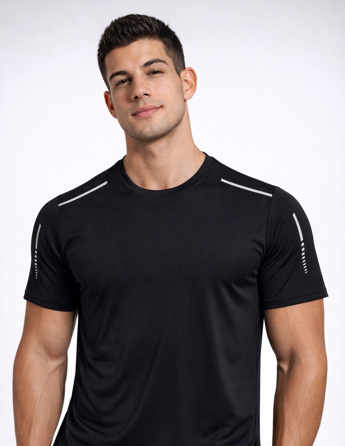5 Pack Men’s Active Quick Dry Crew Neck T Shirts | Athletic Running Gym Workout Short Sleeve Tee Tops Bulk (Set 21, Medium)
