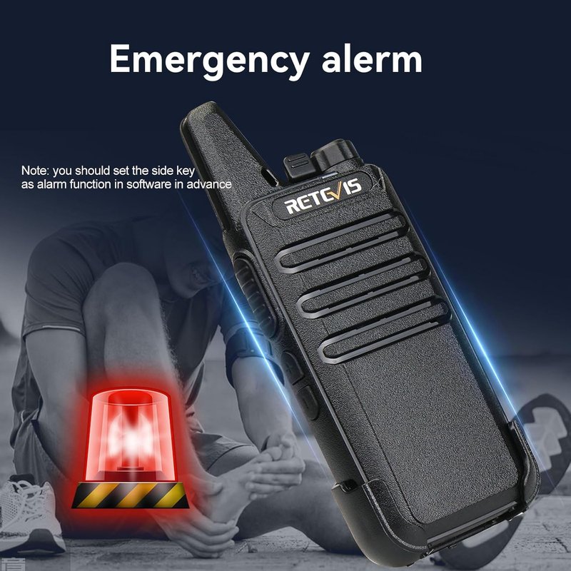 Retevis RT22 Walkie Talkies - Mini Rechargeable Two-Way Radio | Long Range, Portable for Business & School (20 Pack, Black)