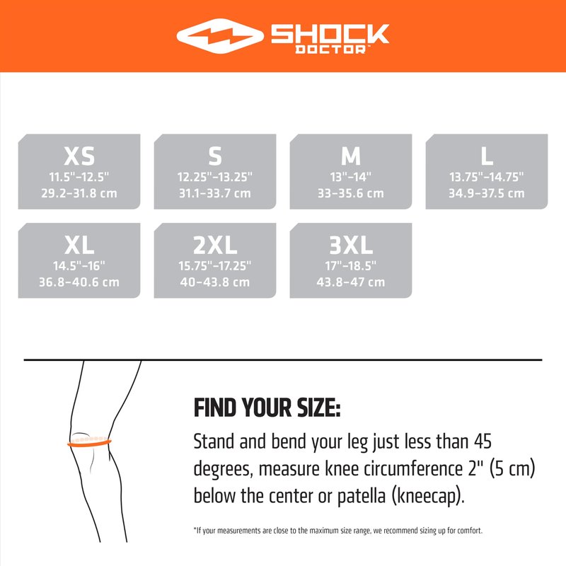 Shock Doctor Knee Brace Support, Compression Sleeve w/ side Stabilizers, Patellar Support, Meniscus Injuries, Ligament Sprains, Knee Sleeve, Knee Brace for Men & Women, Running, Walking