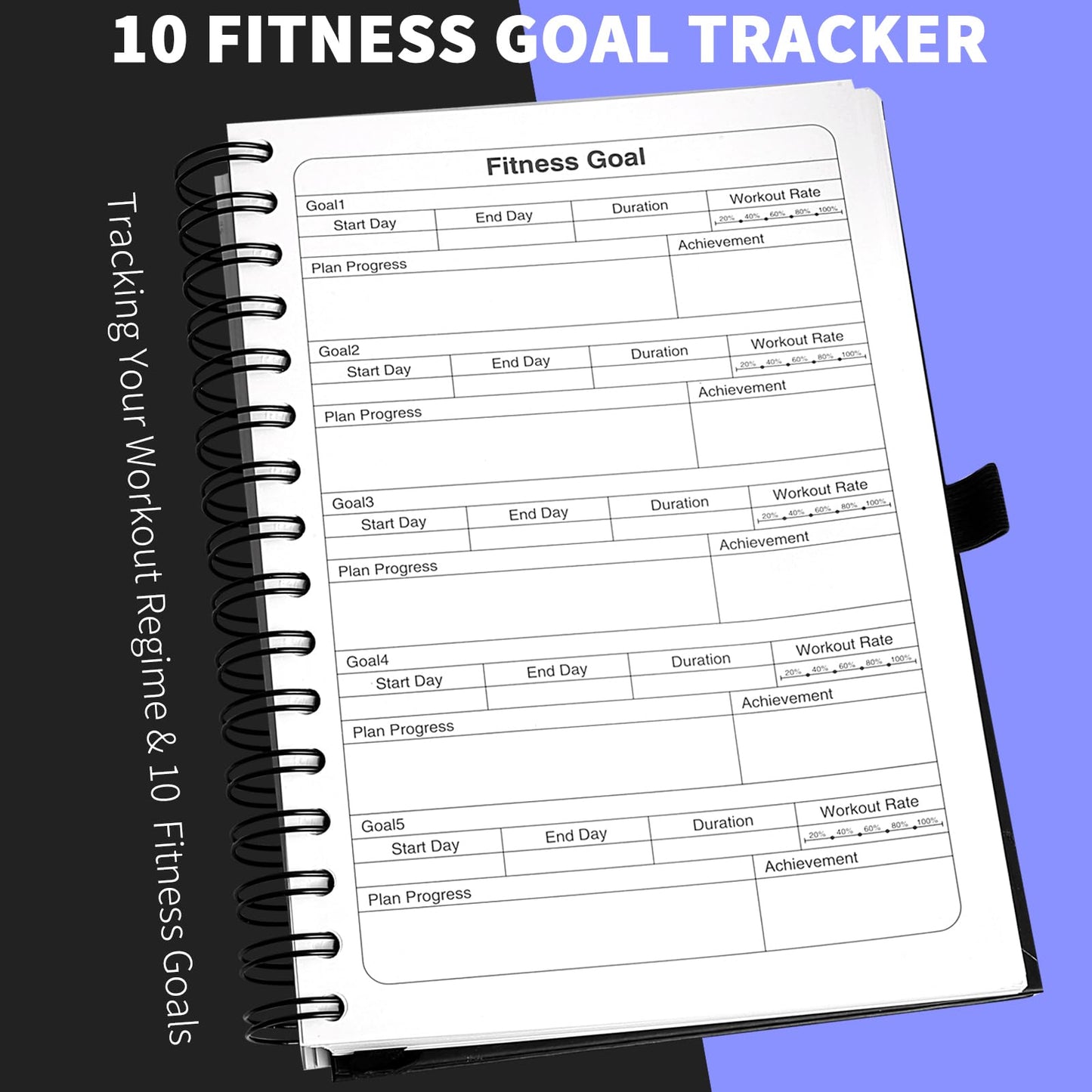 Fitness Journal and Workout Planner for Women & Men - Workout Log Book for Track Progress, Weight Loss - Home Gym Essentials for Training Monitoring