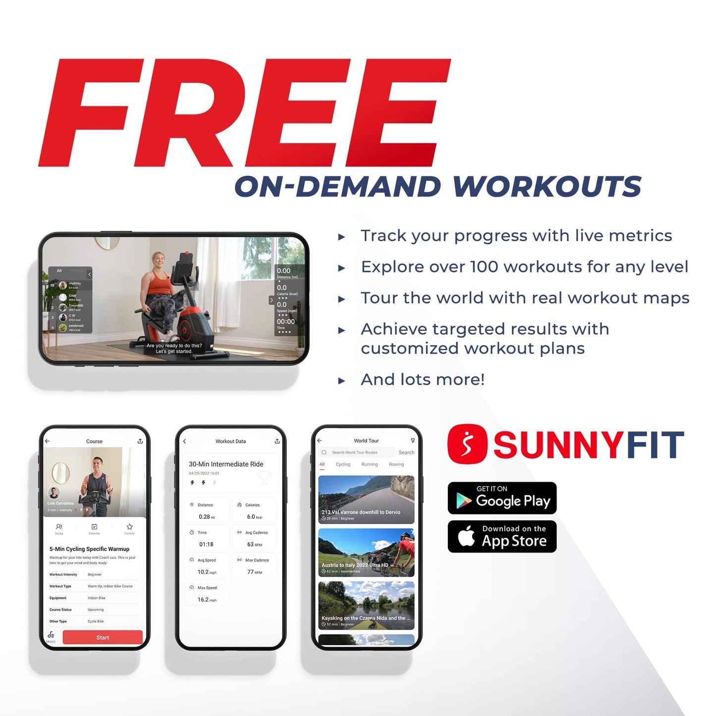 Sunny Health & Fitness Elite Interactive Series Exercise Elliptical with Exclusive SunnyFit App Enhanced Bluetooth Connectivity - SF-E320047