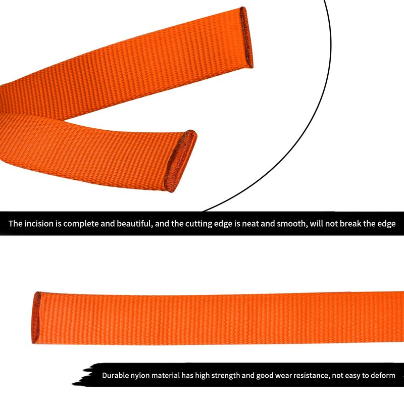 SEPEAK 1 inch Nylon Tubular Webbing, 20kN/4500 lbs, Heavy Duty Climbing Strap for Rescue, Outdoor Climbing, Firefighting, Rigging, Ziplining, Anchoring,Hanging,1pc,Orange,5 Yard
