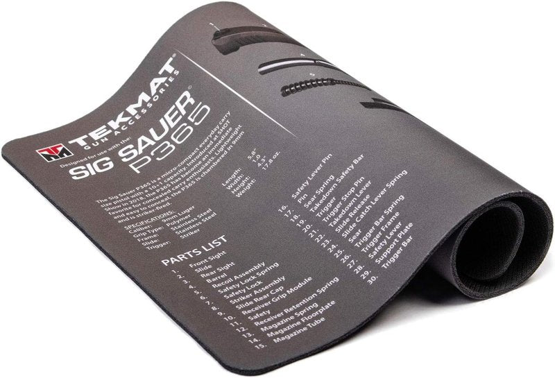 TekMat Cleaning Mat for Sig Sauer P365 - Durable Black Design | Perfect Fit