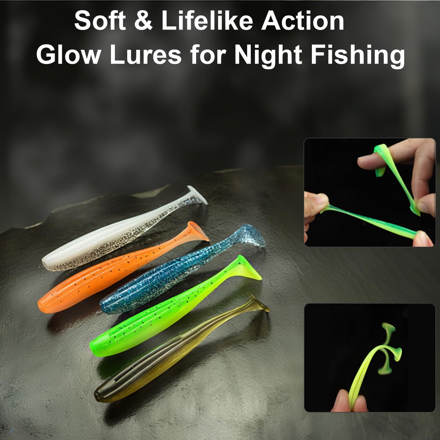 SANWEAL Multi Jointed Fishing Lures Kit, 6PCS / 10PCS 2 Sizes Slow Sinking Swimbait Hard Baits with 3D Eyes and Treble Hooks for Bass Trout Walleye Pike, Freshwater Saltwater (4 Color Mix)