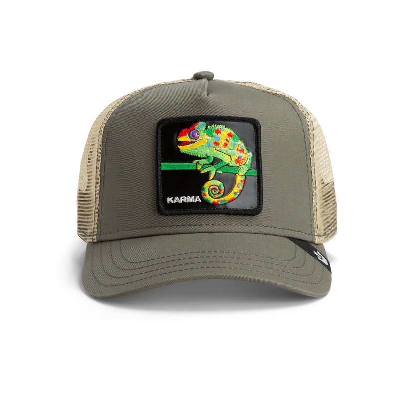 Goorin Karma Chameleon Trucker Hat for Men and Women, Olive, One Size, Unisex