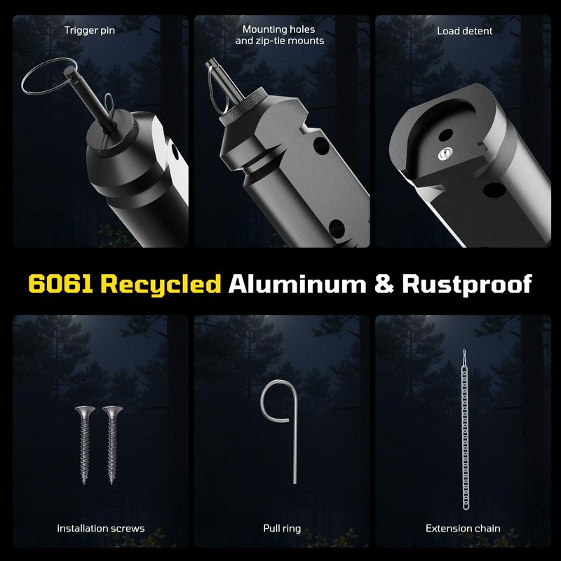 2 Pack Trip Alarm, Perimeter Trip Alarm, 12 Gauge Camping Trip Wire Alarm Device, Early Warning System for Camping and Outdoor Safety/Bear Deterrent, Camping Safety(Adapter Not Include