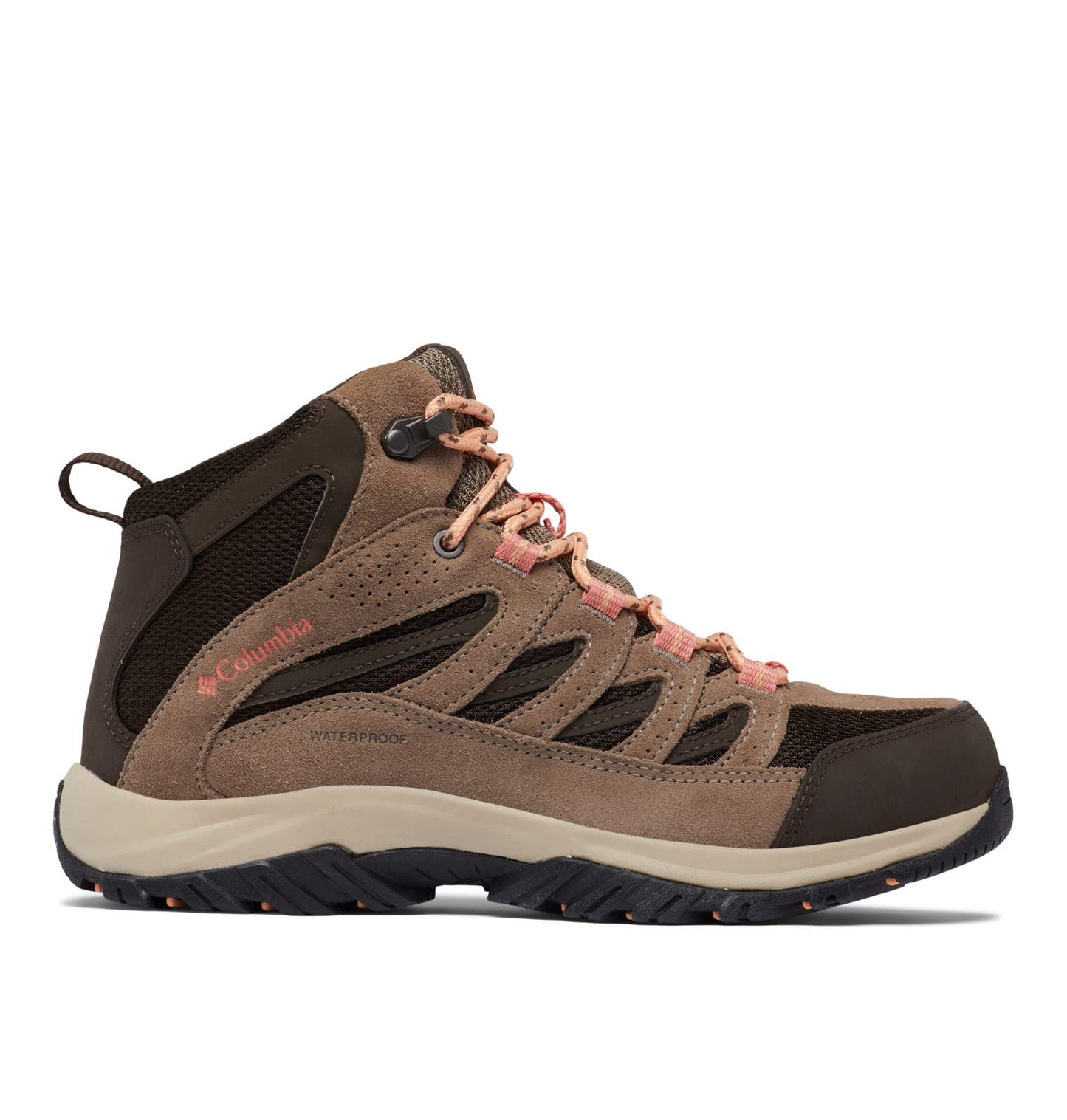 Columbia Womens Crestwood Mid Waterproof, Cordovan/Mud, 9