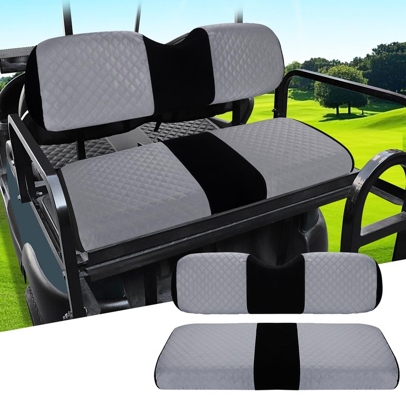 Roykaw Cool Golf Cart Seat Cover, TXT Seat Covers with Breathable Material, Universal Compatible with EZGO TXT Front Seat, Double-Layer Fabric for Non-Slip and Comfortable