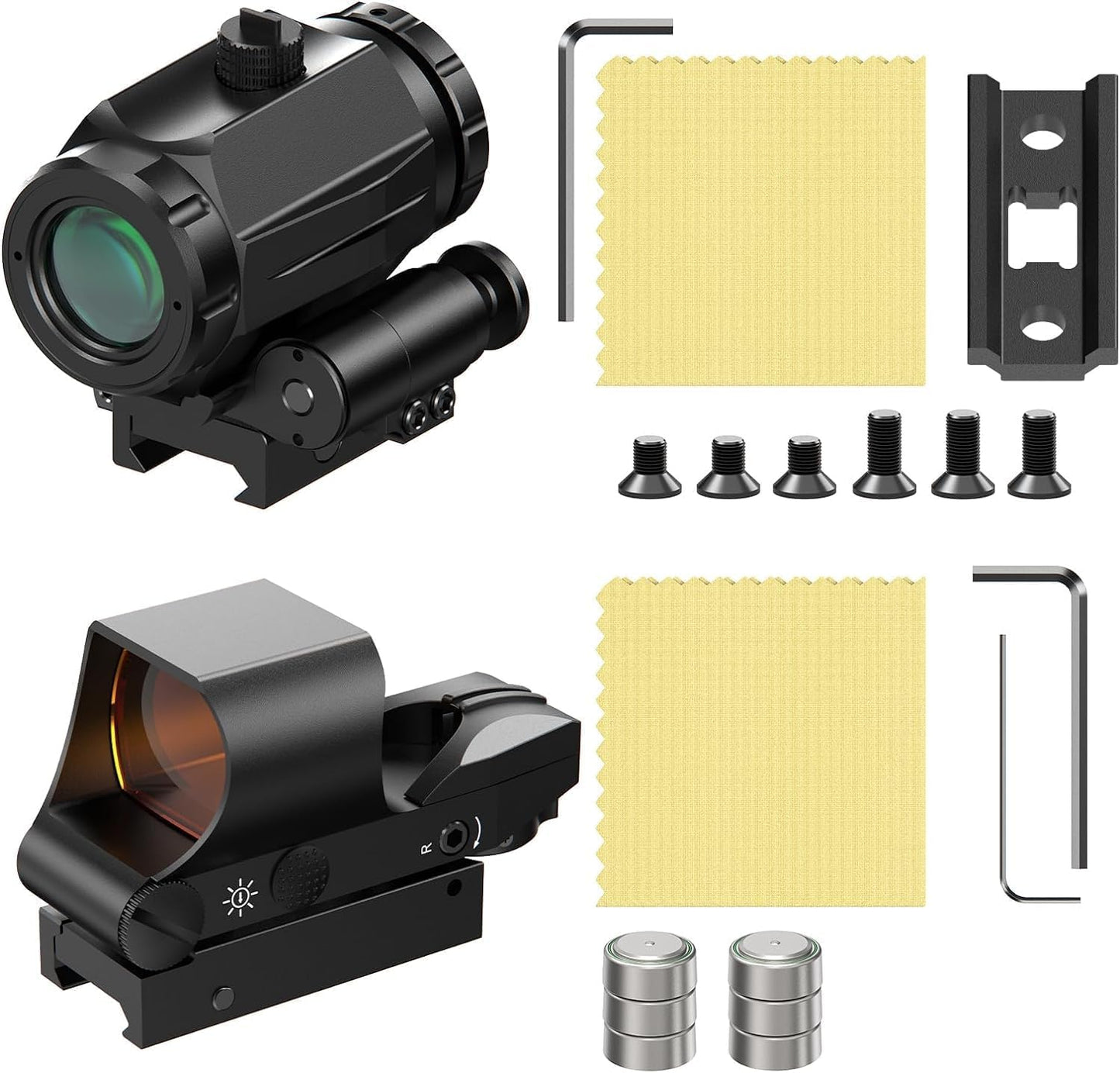 Feyachi RS-30 Red Dot Sight with M40 3X Magnifier Combo Kit, Multiple Reticle System Red Dot Sight & Magnifier Built-in Flip Mount Combo