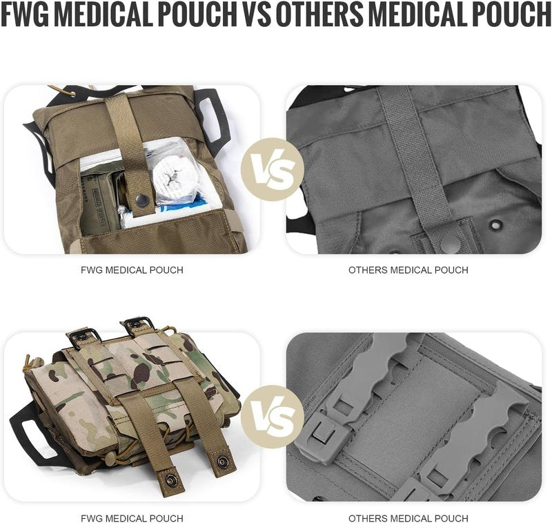 Tactical IFAK Pouch - Rapid Tear-Away First Aid Kit for Outdoor Travel | Emergency Survival Bag