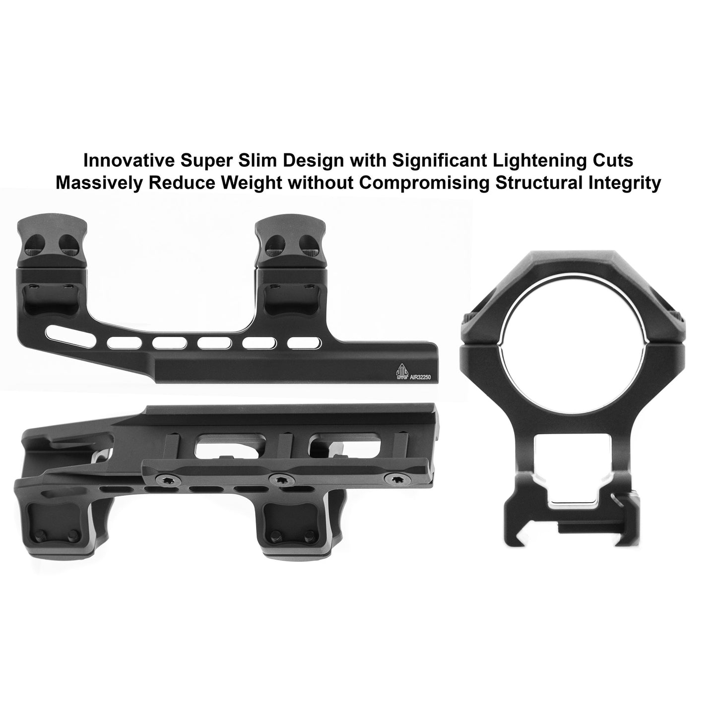UTG unisex adult UTG ACCU SYNC 30mm High Pro 50mm Offset Picatinny Rings, Matte Black, High US