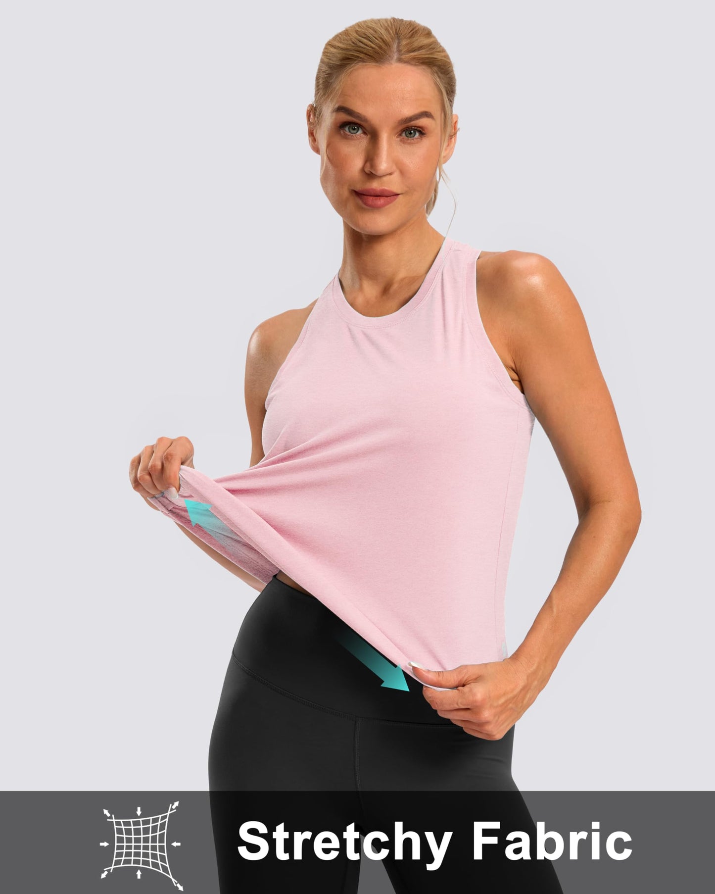 G Gradual Women's Workout Tank Tops Racerback Athletic Yoga Tops Loose Fit Sleeveless Running Gym Sports Shirts for Women(Pink,M)