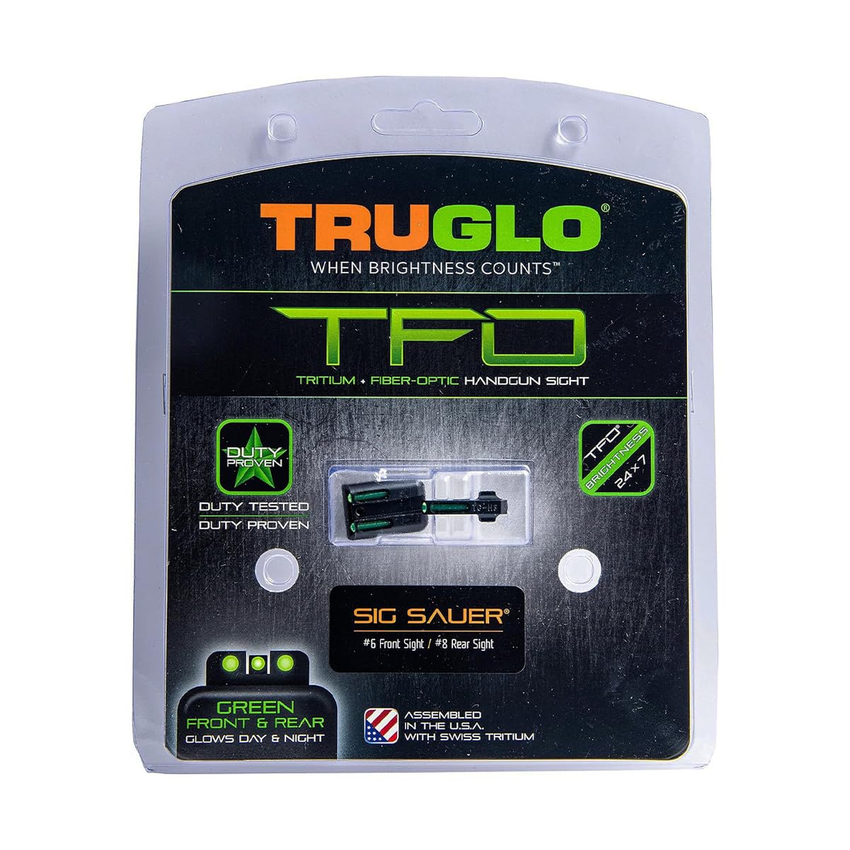 TRUGLO TFO Handgun Sight Set - Sig #6/#8