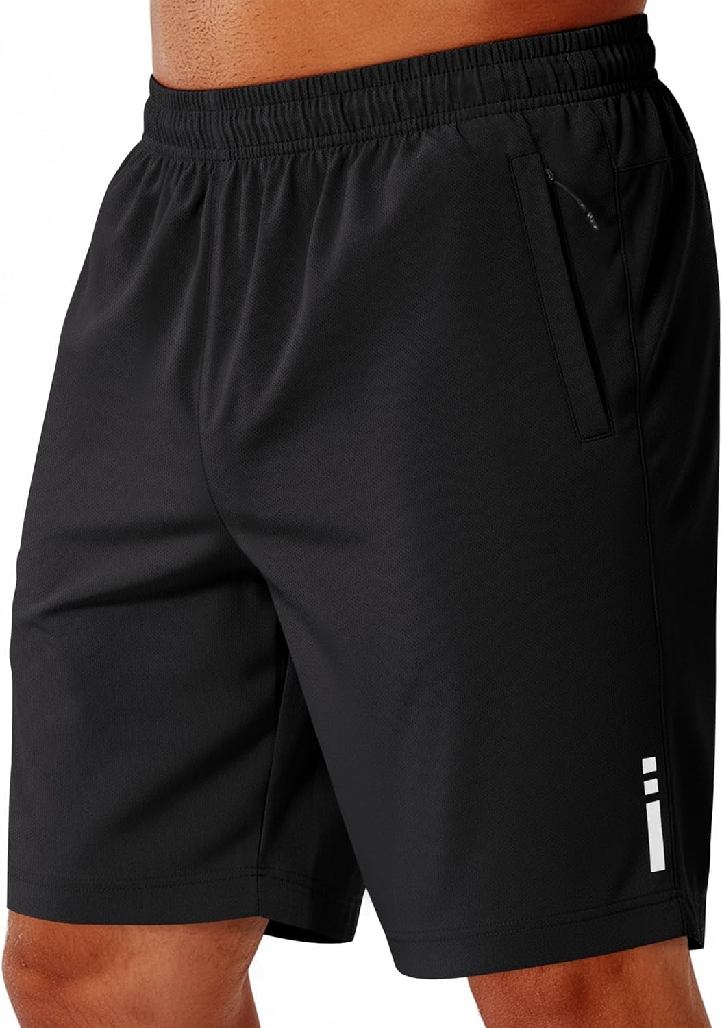 Men's Athletic Running Shorts - Lightweight Quick-Dry Mesh Gym Shorts with Zipper Pockets | 7"/9" Sizes
