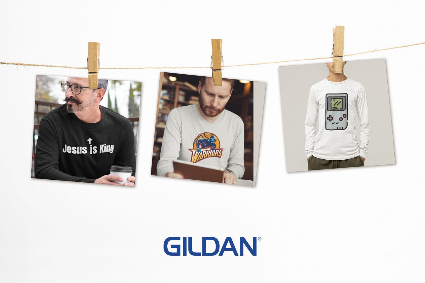 Gildan Custom Long Sleeve T-Shirts - Personalized Heavy Cotton Crewneck Tee Unisex Men Women Adult - Add Your Image, Text & Photo - Customized Long Sleeve Tee Shirts for Men, Women - XX-Large White