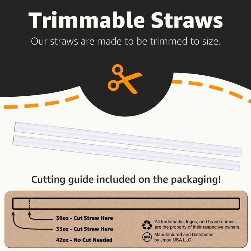 Jmoe USA 42oz, 35oz, 30oz, 26oz Replacement Straw Lid For Yeti Rambler With Handle | Fits Reduce 40oz Tumblers | Fits Hydroflask Traveler 32oz & 40oz | 2-in-1 Leak Proof Accessory (1-Pack)