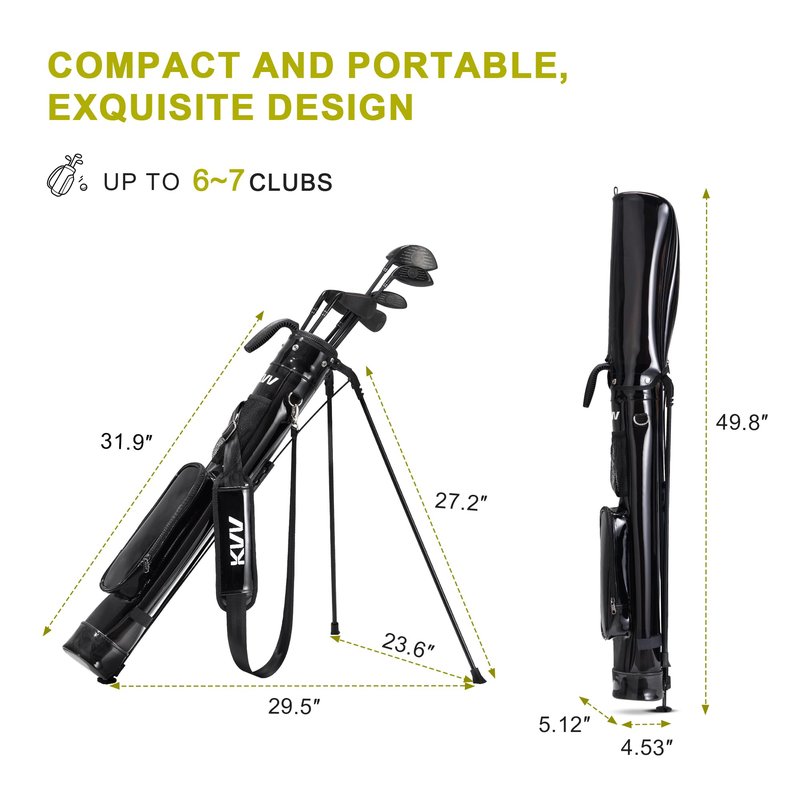 KVV Lightweight Sunday Golf Stand Bag, Colorful Fashion Pitch and Putt Golf Bag (Rose)