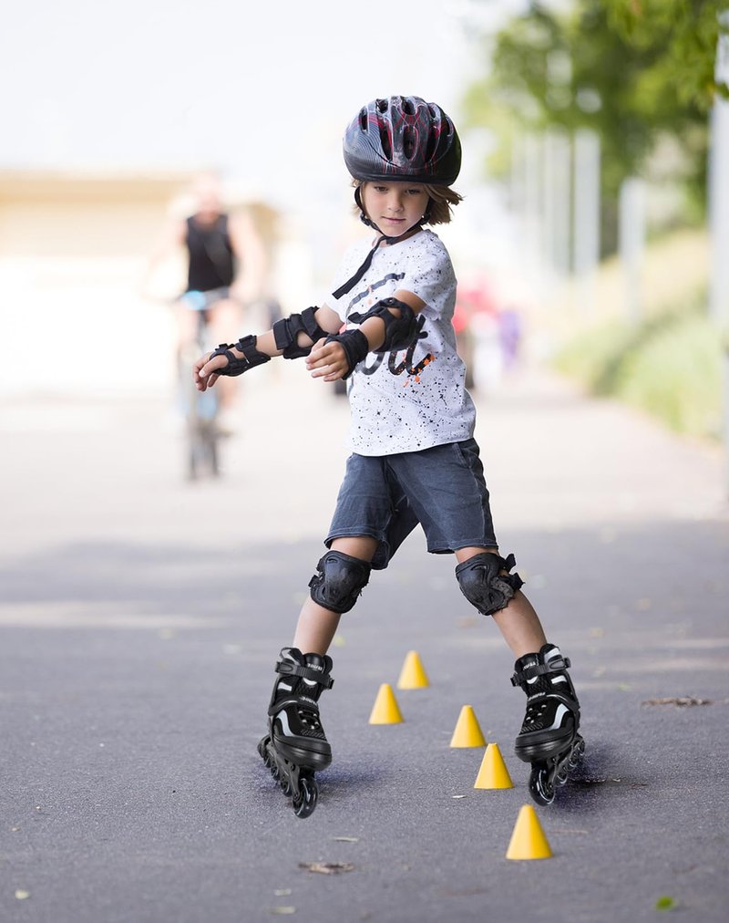 Adjustable Inline Skates for Kids and Adults – Color Gradient Roller Skates with Full Light-Up Wheels Girls, Boys (Ages 5-8, 8-12), Youth, Men, and Women – Indoor & Outdoor Use