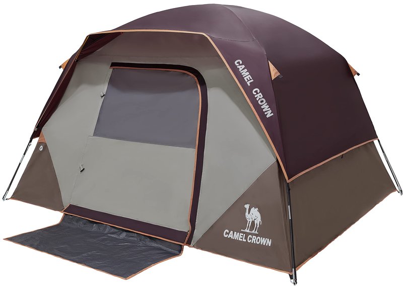 CAMEL CROWN Tents for Camping 4 Person Waterproof Tent Quick Setup Folding Outdoor Backpacking Tents Family Hiking