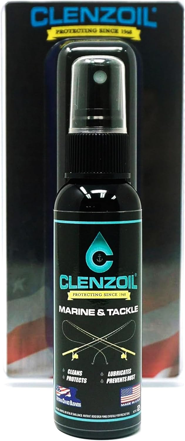 Clenzoil Marine & Tackle Fishing Gear Oil Lubricant - 2 oz Pump Sprayer for Reels, Motors & Downriggers