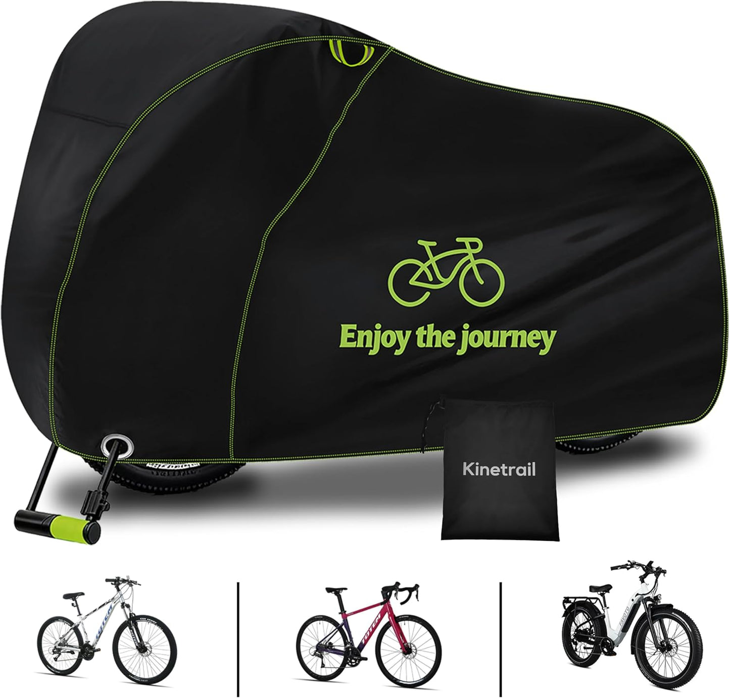 Waterproof Bike Cover - Outdoor Protection for 1 Bike | UV, Rain, Dust & Wind Proof with Lock Hole