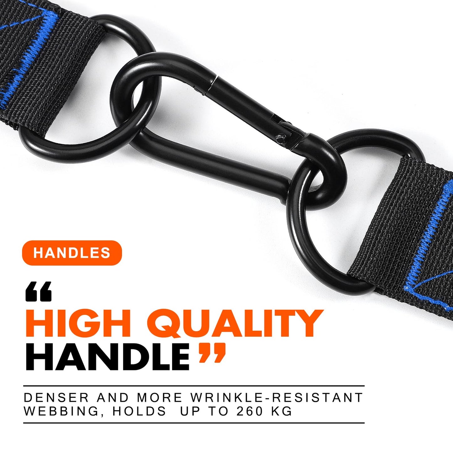 HPYGN Resistance Band Handles, Exercise Handles for Cable Machine, Heavy Duty Accessory for Home Gym Workout Equipment, Comfortable Exercise Handle Attachment with Carabiners 2pcs