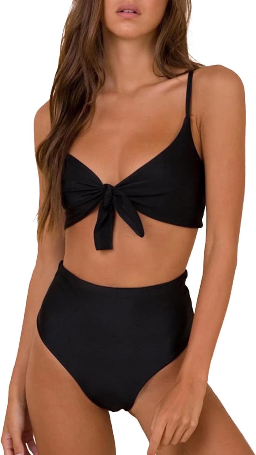 High Waisted Bikini Set - Blooming Jelly Women's Two Piece Swimsuit with Tie Knot Design | Stylish & Comfortable