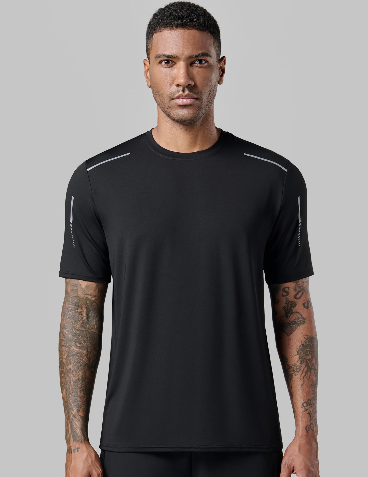 5 Pack Men’s Active Quick Dry Crew Neck T Shirts | Athletic Running Gym Workout Short Sleeve Tee Tops Bulk (Set 17, Medium)