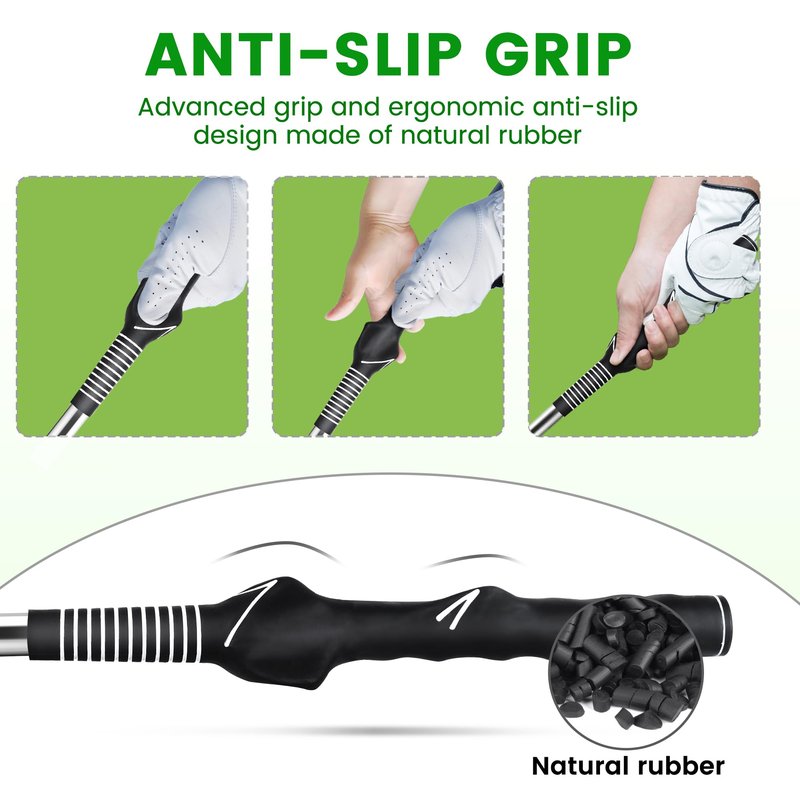 Seticek Retractable Golf Swing Training Aid,Rhythm Click Sound Warm Up Golf Swing Trainer,Golf Grip Trainer Attachment -Strength & Tempo Training for Chipping Hitting,Golf Accessories for Men