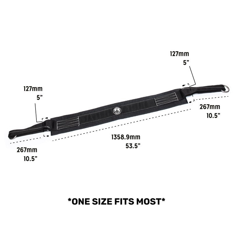 Belt Squat Belt [Bells of Steel] 5in Width Belt Squat Belt for Weight Lifting, Includes Chain - 12in, Heavy Duty Padded Belt Squat Attachment