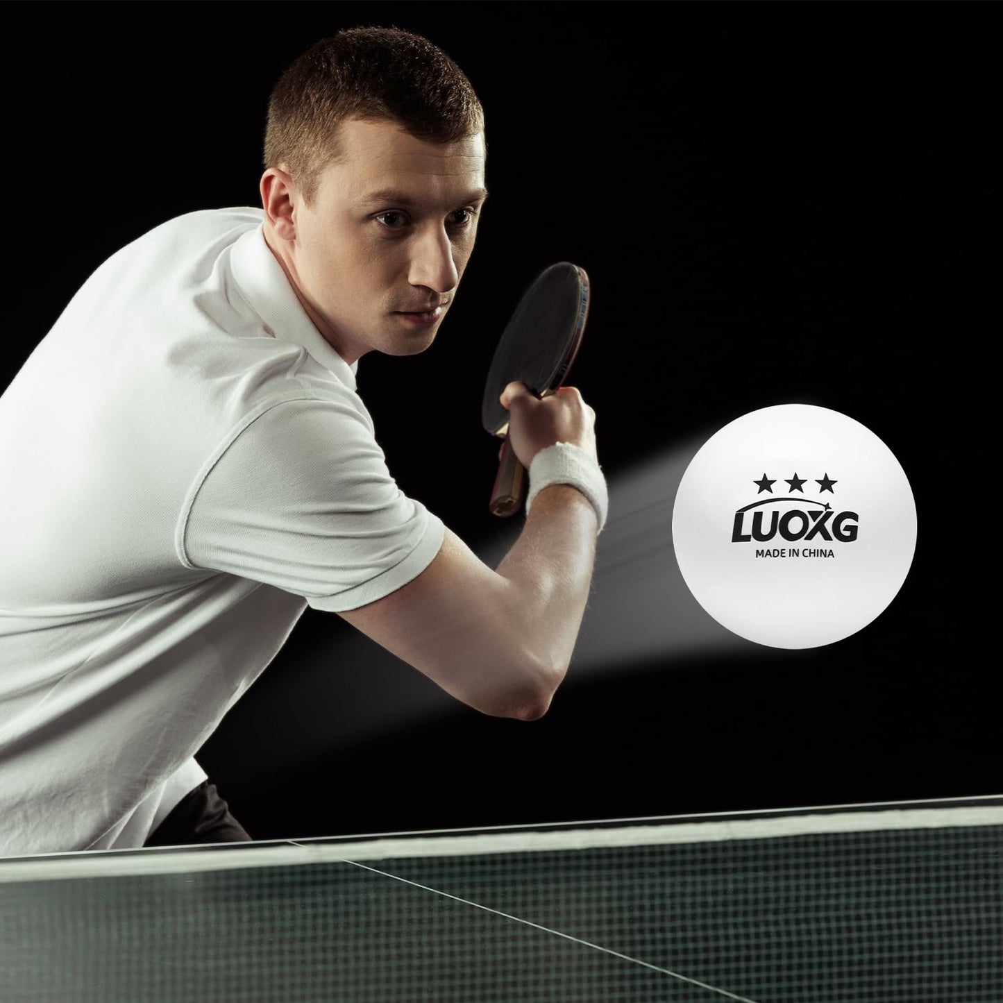 LUOXG Ping Pong Balls, Ping Pong Balls 20 Pack, White Table Tennis Balls, 3 Star Table Tennis Balls, Suitable for Beginners and Professionals