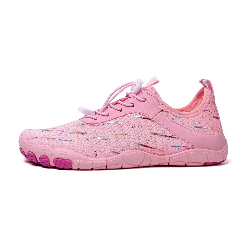 StoneLiquid Hike Barefoot Shoes for Women Men Waterproof Trail Running Healthy & Non-Slip Barefoot Footwear (Meteor-Pink, Adult, Women, 7.5, Numeric, US Footwear Size System, Medium)