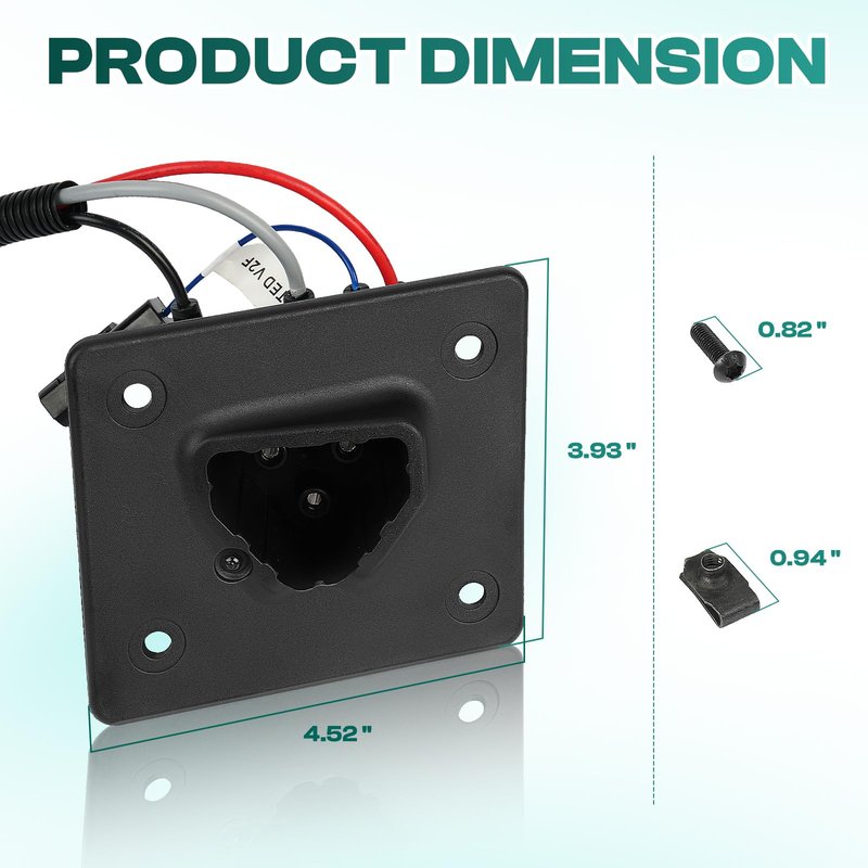 DRIVE UP Golf Cart 48V Charger Receptacle for EZGO RXV and Delta-Q Battery EZGO Charging Port with Wires 604321,611219,602529