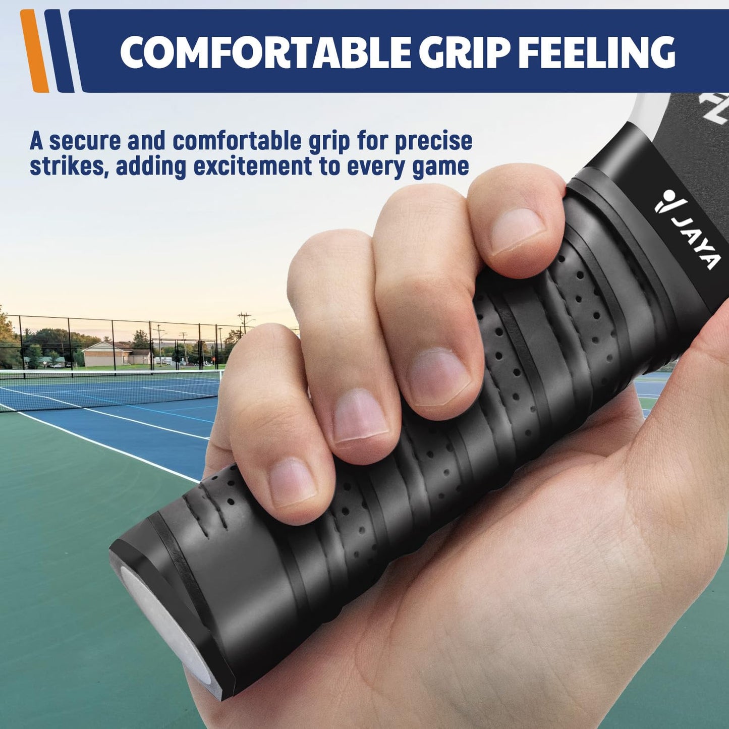 JAYA Pickleball Paddle Grip Tape, Pack of 2 Pickleball Overgrip Wrap, Black