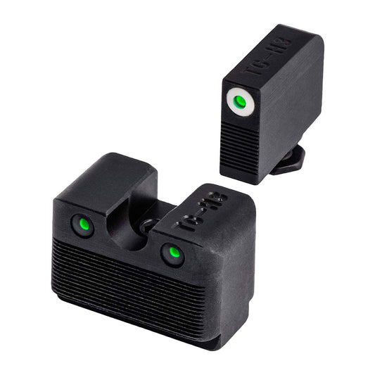 TruGlo Tritium Pro Glow in the Dark Handgun Glock Pistol Sight with Focus Lock Ring and Fortress Finish for Glock 17, 19 and Other Handgun Models