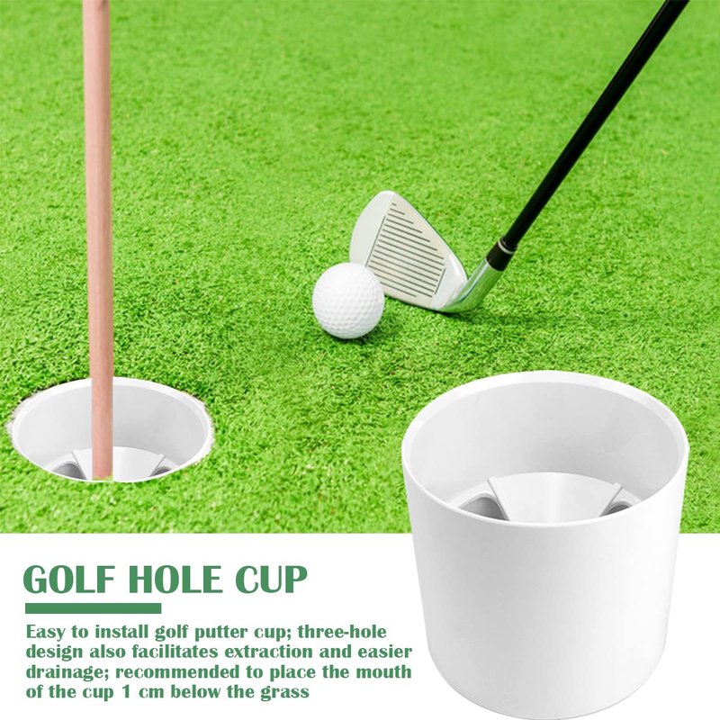 Golf Hole Cups with Golf Hole Cup Cover Golf Practice Set Putting Green Cup and Cover for Yard Garden Backyard Outdoor Activities