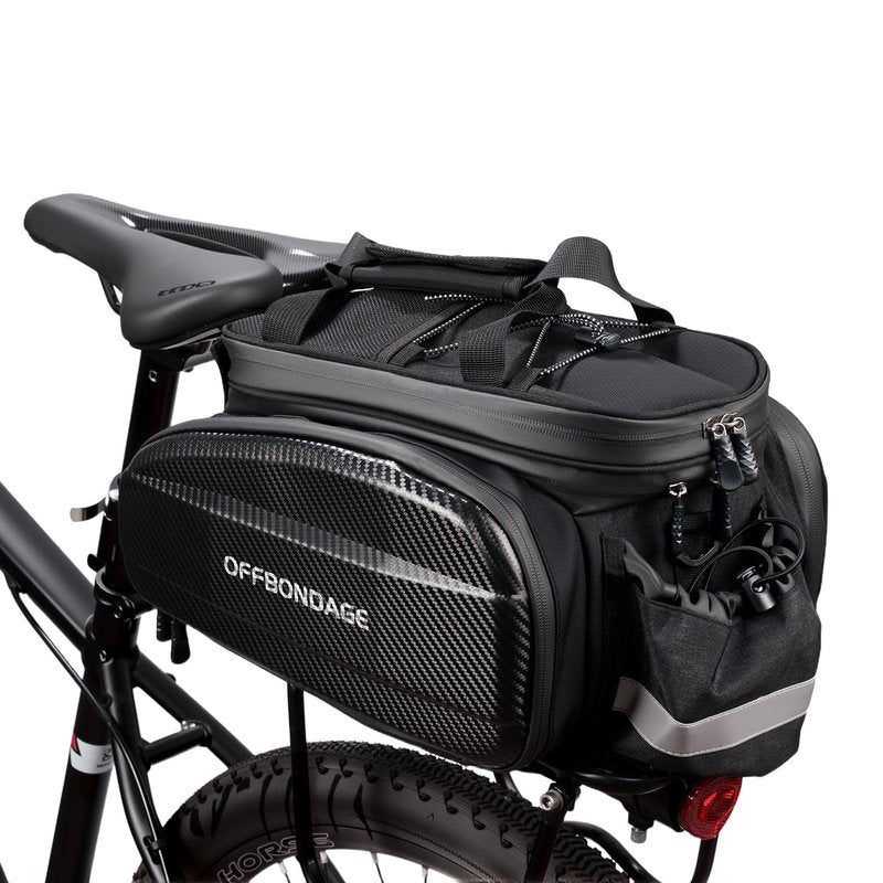 OFFBONDAGE Bike Bags for Bicycles Rear Rack 20/32L Hard Shell Waterproof Bike Trunk Bag for Ebikes Saddle Bags Panniers Rain Cover & Shoulder Strap for Commuter Travel Outdoor