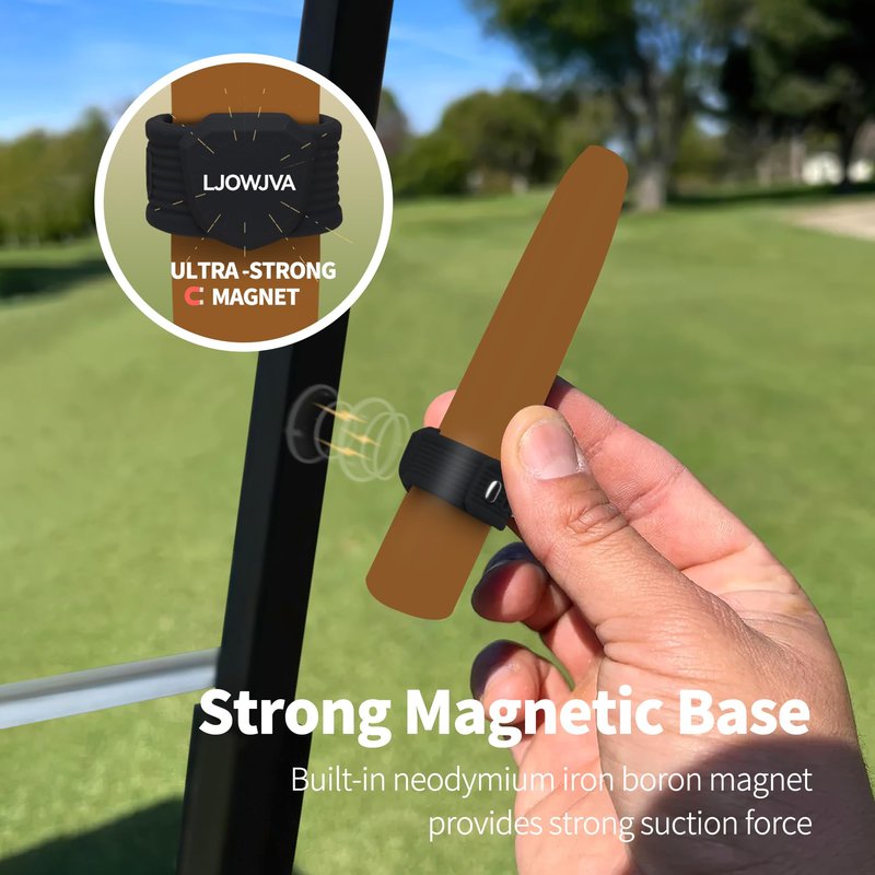 LJOWJVA Holder for Golf Cart-Magnetic Holder Golf, Magnetic Adjustable, Fits 38 to 60 Ring Gauge, Suitable for Golf, Barbecue, Fishing, Travel and Outdoor Adventures. (XJJ-4-black)