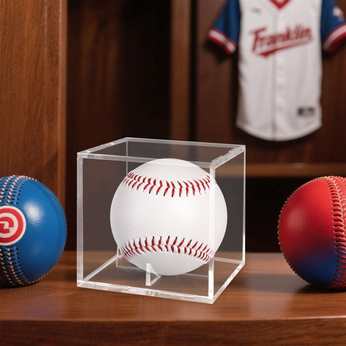 Guirnd 2 Pack Baseball Display Case, UV Protected Acrylic Baseball Holder Display case, Cube Memorabilia Autograph Ball Protector Boxes for Official Size Ball