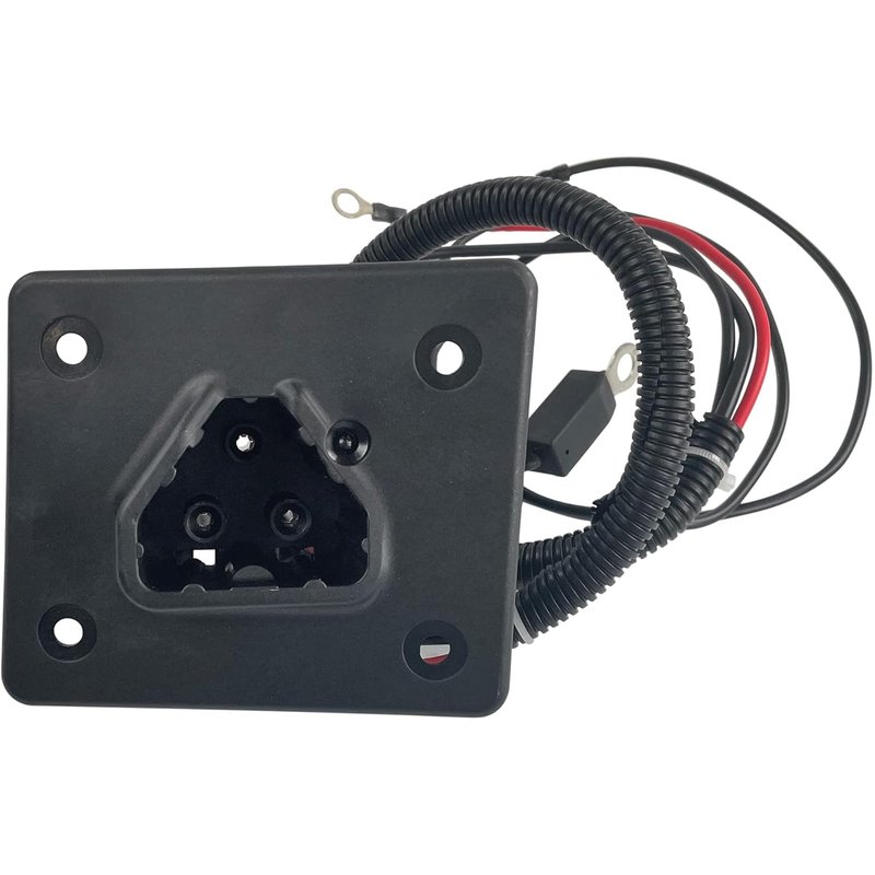 Huskey EZGO Charger Receptacle Delta-Q 48V Golf Cart Charging Port for 2008-Up EZGO RXV and 2014-Up EZGO TXT Electric Golf Carts, Replaces OEM Part #602529, 613304,After-Market Reference #8054