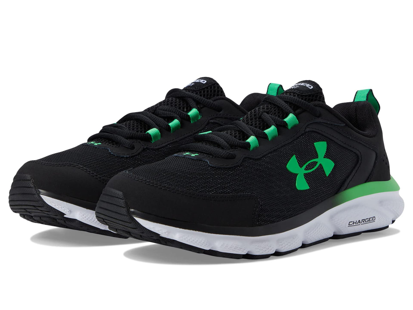 Under Armour Men's Charged Assert 9, (008) Black/Extreme Green/Extreme Green, 7.5
