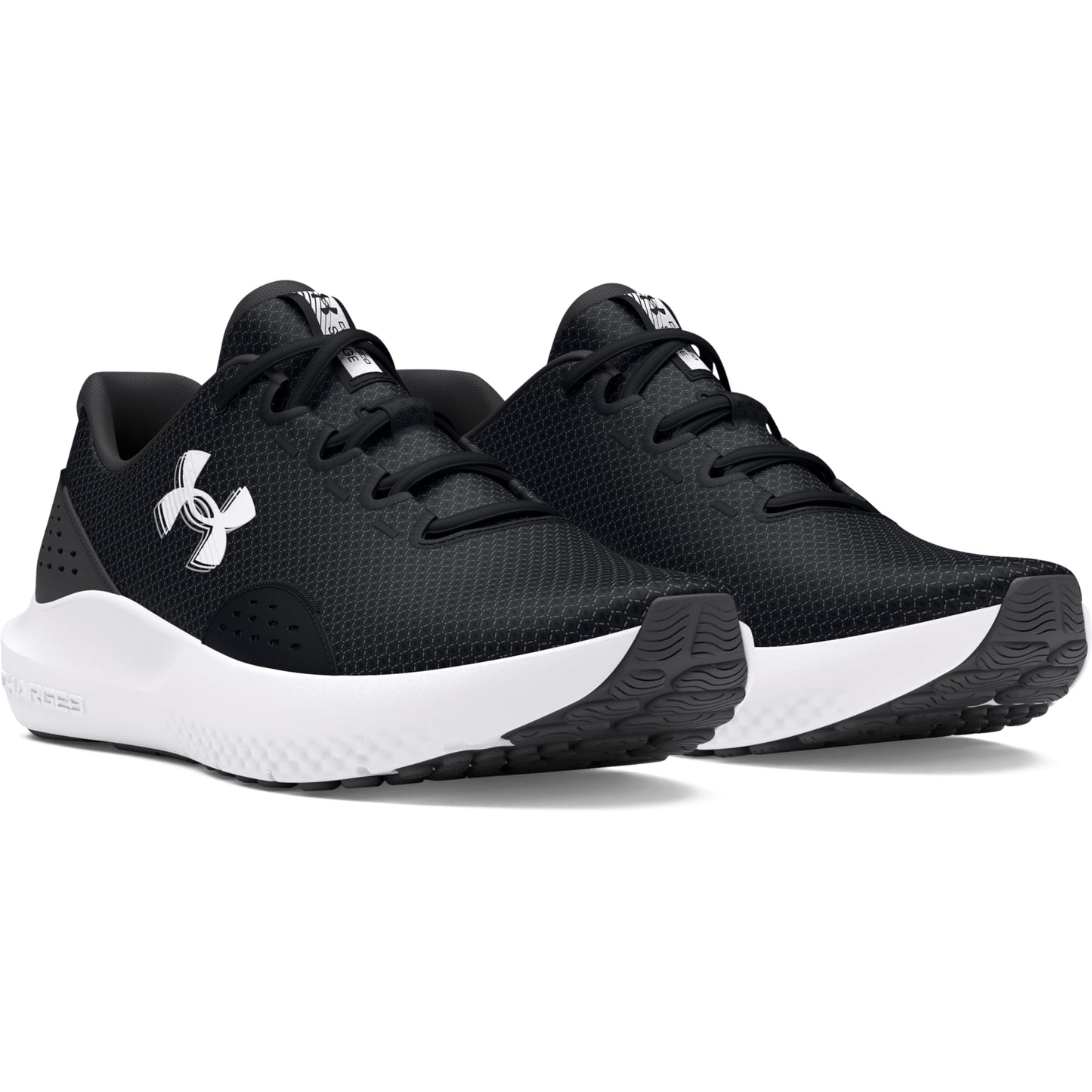 Under Armour Men's Charged Surge 4, (001) Black/Anthracite/White, 9.5, US